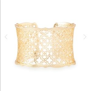 Candice Gold Cuff Bracelet in Gold Filigree Mix